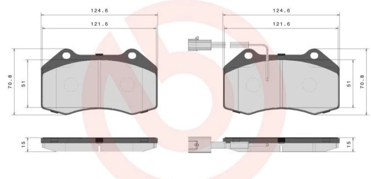 Pastiglie Freni Anteriori BREMBO Street – Abarth 500/595/695 (Pinza Brembo 305)