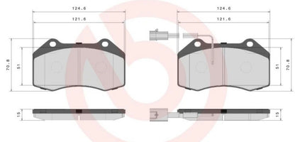 Pastiglie Freni Anteriori BREMBO Street – Abarth 500/595/695 (Pinza Brembo 305)